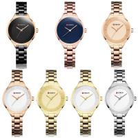 Damen Armbanduhr, Zinklegierung, plattiert, Einstellbar & für Frau & wasserdicht, keine, frei von Nickel, Blei & Kadmium, 190x12mm, verkauft von PC