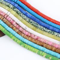 Mixed Gemstone Beads, Natural Stone, Flat Round, polished, more colors for choice, 6x3mm, Sold Per Approx 15 Inch Strand