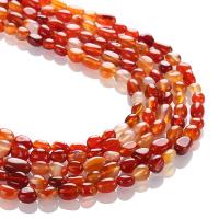 Agat perler, Agate, flere farver til valg, 8x10mm, Solgt af Strand