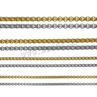 Cadena de Collar, acero inoxidable, chapado, unisexo & cadena de caja, más colores para la opción, 3.50mm, 10Strandsfilamento/Grupo, Vendido por Grupo