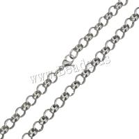 Stainless Steel Chain halskæde, Unisex & Rolo kæde, oprindelige farve, 8mm, Solgt Per Ca. 23 inch Strand