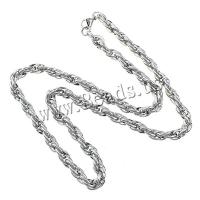 Stainless Steel Chain Necklace plated Unisex & curb chain 2mm Length Approx 24 Inch Sold By Lot