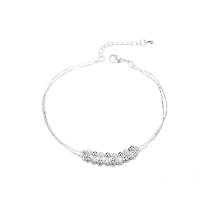 Zinkové slitiny šperku, Zinek, s 1.96 inch extender řetězce, barva stříbrná á, pro ženy, Délka Cca 7.87 inch, 5přediva/Lot, Prodáno By Lot