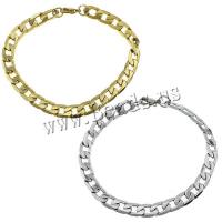 Stainless Steel Jewelry Bracelet plated curb chain Sold By Lot