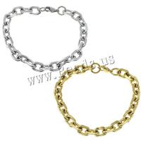 Stainless Steel Bracelet plated oval chain Length Approx 9 Inch Sold By Lot