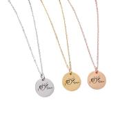 Stainless Steel Jewelry Necklace, Round, plated, Unisex & different styles for choice, more colors for choice, 20mm, Sold Per 17.72 Inch Strand