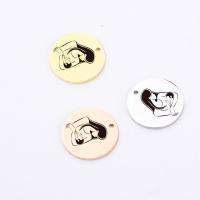 Stainless Steel Pendants, Round, plated, DIY, more colors for choice, 20mm, Sold By PC