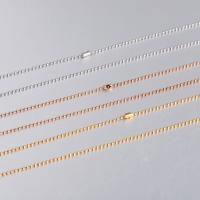 Stainless Steel Necklace Chain plated DIY 1.50mm Sold By Strand