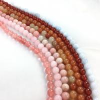 Mischedelstein Perlen, Naturstein, rund, poliert, DIY, keine, 8mm, verkauft von Strang
