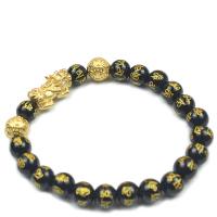 Bracelets en Agate Noir, agate noire, Placage, bijoux de mode & unisexe, noire, 190x8mm, Vendu par Environ 7.5 pouce brin