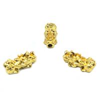 Tibetan Style Jewelry Beads, fashion jewelry & DIY, golden, 25x10x9mm, Sold By PC