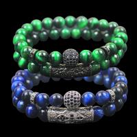 Gemstone Bracelets Natural Stone with Zinc Alloy fashion jewelry & DIY 155mm Length 6.2 Inch Sold By PC