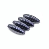 Natürliche schwarze Achat Perlen, Schwarzer Achat, Modeschmuck & DIY, schwarz, 10x30mm, 11PC/Strang, verkauft von Strang