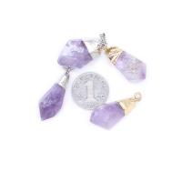 Quartz Gemstone Pendants, Amethyst, fashion jewelry & DIY, more colors for choice, Sold By PC