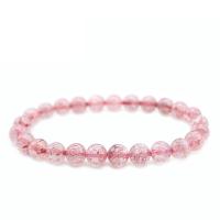 Quartz Bracelets Strawberry Quartz fashion jewelry & DIY pink 155mm Sold Per Approx 6.2 Inch Strand