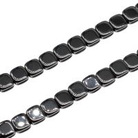 Magnetic Hematite Beads, Square, Sold By Strand
