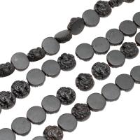 Magnetic Hematite Beads, Round, 12x5x5mm, Sold By Strand