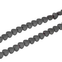 Magnetic Hematite Beads, Heart, Sold By Strand