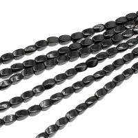 Magnetic Hematite Beads polished twist Sold By Strand