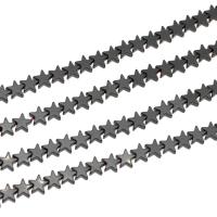 Magnetic Hematite Beads, Star, polished, 5x5x3mm, Sold By Strand