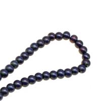 Magnetic Hematite Beads, Round, plated, 7x7x7mm, Sold By Strand