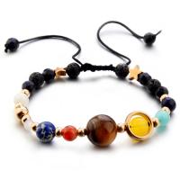 Bracelets de pierres précieuses, Agate, fait à la main, couleurs mélangées, 18mm, Vendu par brin