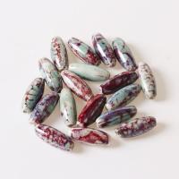 Porcelain Jewelry Beads, handmade, more colors for choice, 31x12mm, Hole:Approx 3mm, Sold By PC