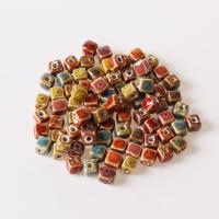 Porslin Smycken Pärlor, handgjord, fler färger för val, 8x8mm, Hål:Ca 2.5mm, Säljs av PC
