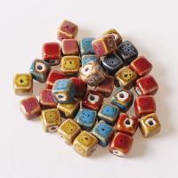 Polymer Ton Perlen , Porzellan, handgemacht, keine, 10x10mm, Bohrung:ca. 2.3mm, 10PCs/Tasche, verkauft von Tasche