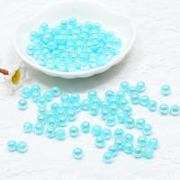 Plastic Beads, plated, more colors for choice, 6mm, Sold By Bag