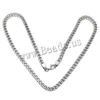 Stainless Steel Chain Necklace plated curb chain original color Length Approx 23.5 Inch Sold By Lot