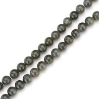 Natural Labradorite Beads, Round, DIY, black, 8mm, Hole:Approx 1mm, Approx 46PCs/Strand, Sold Per Approx 15 Inch Strand