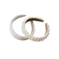 Hårbånd, Plastic Pearl, forskellige stilarter for valg & for kvinde, hvid, 150x170mm, Solgt af PC