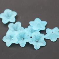 Acrylic Bead Cap, Flower, plated, durable & DIY & frosted, more colors for choice, 18mm, Sold By KG