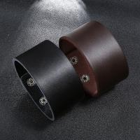 PU Schnur Armbänder, Eisen, mit PU Leder, Modeschmuck & unisex, keine, frei von Nickel, Blei & Kadmium, 235x38mm, verkauft von Strang