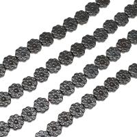 Magnetiske Hematite Beads, Magnetisk Hæmatit, Flower, poleret, 11x11x4mm, Solgt af Strand
