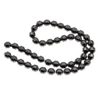 Perles hématite magnétique, Rond, poli, facettes, 9x8x8mm, Vendu par Environ 16 pouce brin