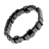 Bracelet Bijoux magnétiques, hématite magnétique, cadre, poli, 17x12x6mm, Vendu par Environ 23 cm brin