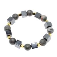 Bracelet Bijoux magnétiques, hématite magnétique, Irrégulière, poli, 8x8x8mm, Vendu par Environ 23 cm brin