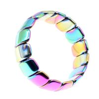 Bracelet Bijoux magnétiques, hématite magnétique, cadre, poli, 17x12x5mm, Vendu par Environ 23 cm brin
