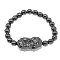 Magnetic Jewelry Bracelet, Magnetic Hematite, Round, polished, 33x18x11mm, Sold Per Approx 23 cm Strand