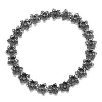Bracelet Jewelry mhaighnéadacha, Hematite maighnéadach, Flower, snasta, 10x10x5mm, Díolta Per Thart 23 cm Snáithe