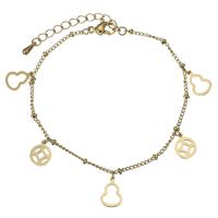 Stainless Steel smycken Armband, ROSTFRITT STÅL, plated, mode smycken & för kvinna, guld, 7x10mm,7x9mm,1.5mm, Såld Per 6.5 inch, 1.5 inch Strand