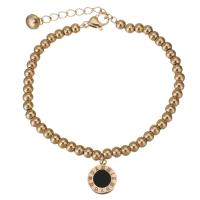 Pulseira  de jóias de aço inox, aço inoxidável, banhado, joias de moda & para mulher, rosa dourado, 10x12mm,4mm, vendido para 6.5 inchaltura, 1.5 inchaltura Strand