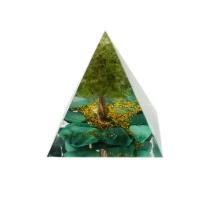 Pedra natural Decoração Pyramid, with resina & liga de zinco, Piramidal, Adesivo Epóxi, tamanho diferente para a escolha, níquel, chumbo e cádmio livre, vendido por PC