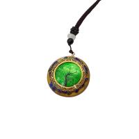 Gemstone Pendants Jewelry, Natural Stone, with Resin & Tibetan Style, epoxy gel, DIY, more colors for choice, nickel, lead & cadmium free, 40x40mm, Sold By PC