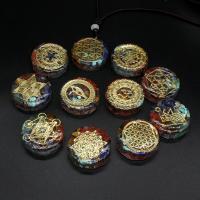 Gemstone Pendants Jewelry, Natural Stone, with Resin & Tibetan Style, epoxy gel, DIY, more colors for choice, nickel, lead & cadmium free, 35x10mm, Sold By PC