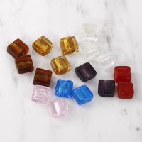 Lampwork Beads,  Square, DIY, more colors for choice, 12x12mm, 5PCs/Bag, Sold By Bag