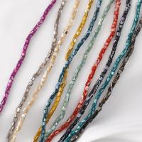 Perles de coquille colore naturelle, pilier, DIY, plus de couleurs à choisir, 3.50x3.50mm, 110PC/brin, Vendu par brin