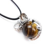 Natural Tiger Eye Pendants fashion jewelry & DIY brown camouflage 20*32mm Sold By PC